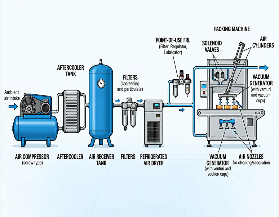 Air Compressor for Packing Machine