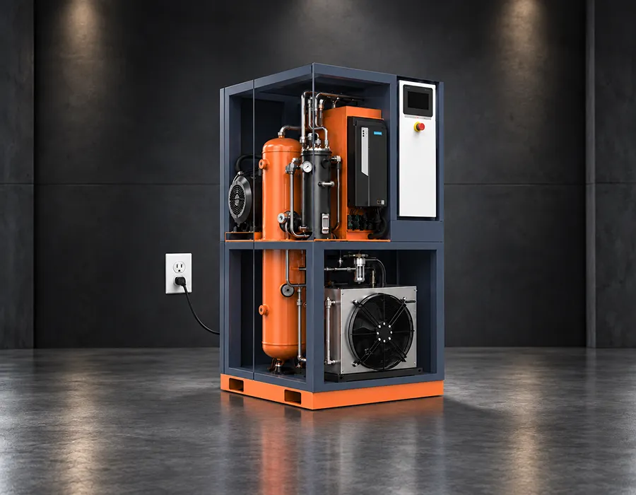 What Are the Main Parts of a Rotary Screw Air Compressor